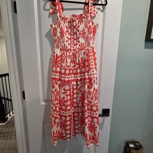 Dollcake Red and White Floral Dress